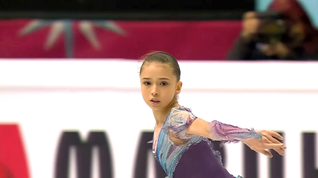 The ISU Junior Grand Prix: Ladies Free Skating, Kamila Valieva, Russia in Turin, Finals 2019//Screenshot